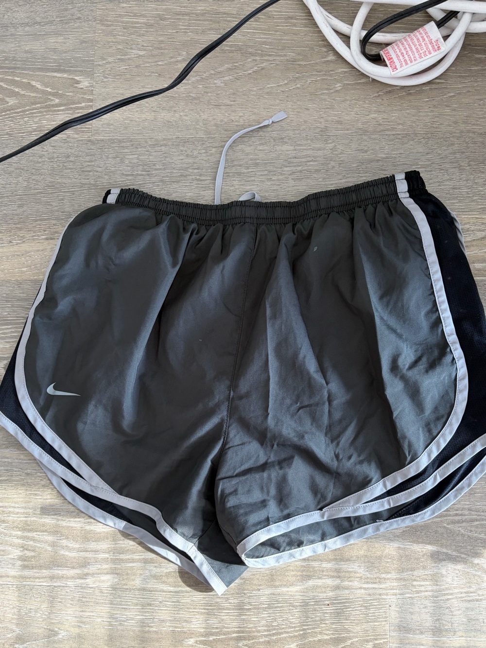 Nike Gray and Black Women's Athletic Shorts